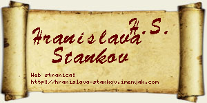 Hranislava Stankov vizit kartica